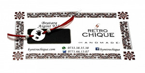 Bratara argint banut cu manute decupate pentru copii