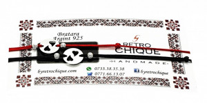 Set bratari cuplu EL si EA inimioare duble