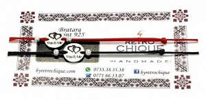 Set bratari cupluri EL si EA inimioara dubla gravate YOU & ME