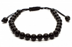 Bratara byRetroChique reglabila onix negru