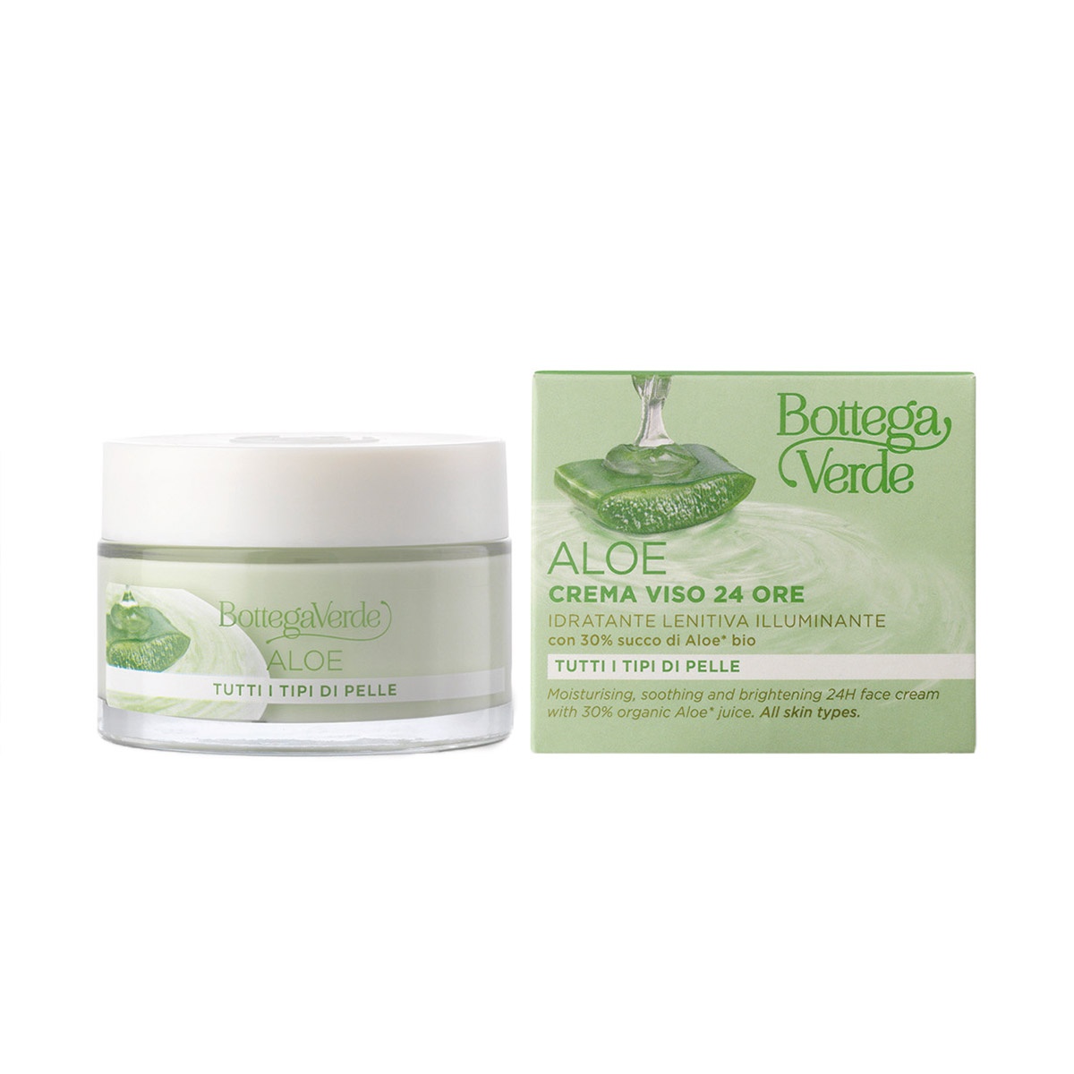 Crema de fata hidratanta si nutritiva, pentru toate tipurile de ten, cu  extract deAloe bio, Miere si Vitamina E - Aloe, 50 ML
