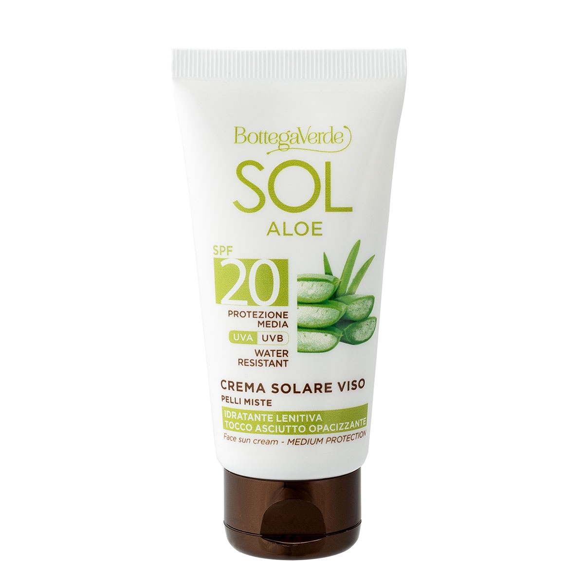 Crema hidratanta, de zi, pentru ten mixt, cu suc de Aloe Vera, SPF 20 - Sol  Aloe, 50 ML