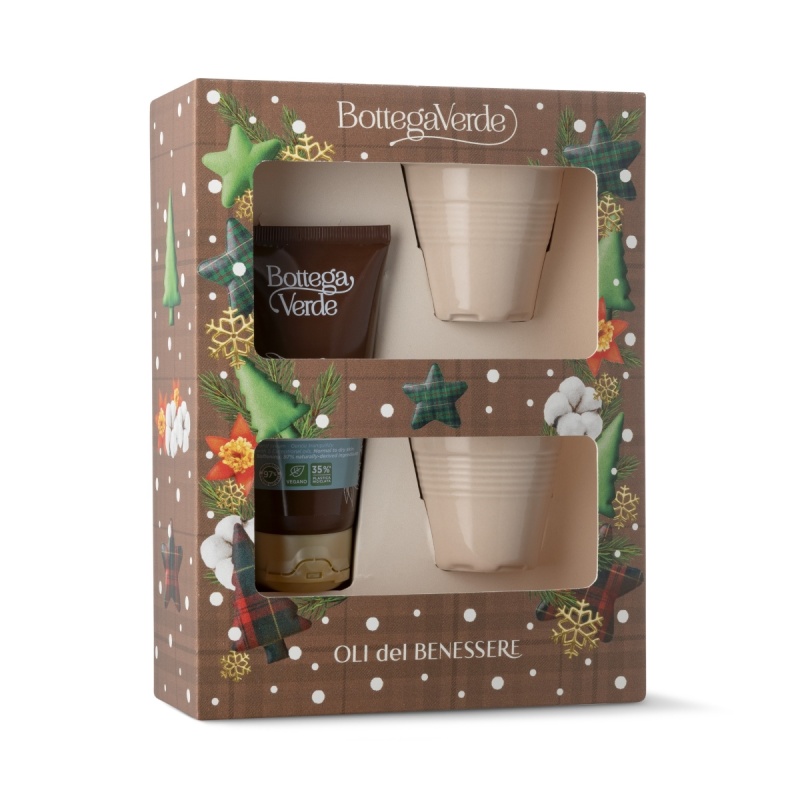 Set cadou Craciun, editie limitata cu 5 uleiuri exceptionale - Oli del benessere, 75 ML