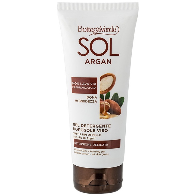 Gel de curatare fata, dupa plaja, cu ulei de Argan - Sol Argan, 100 ML