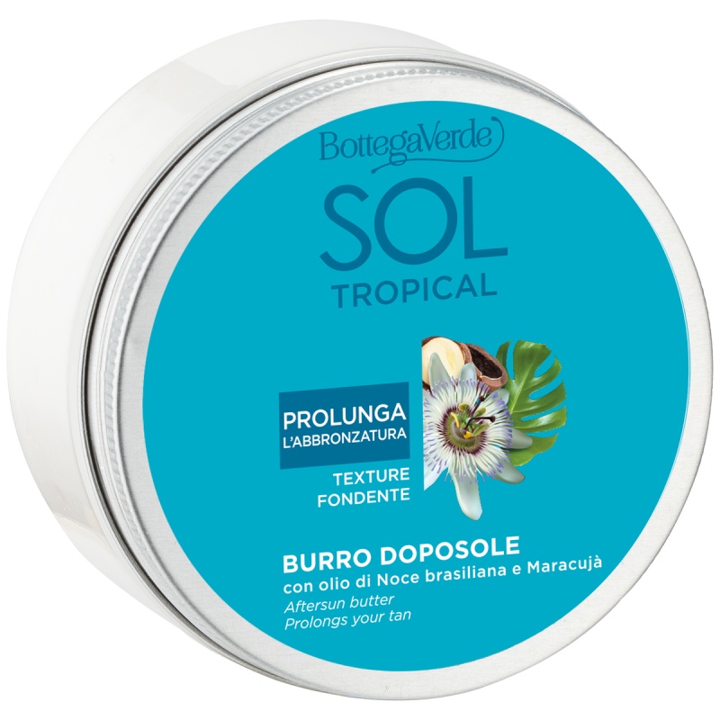 Unt de corp dupa plaja, cu ulei de nuci braziliene si fructul pasiunii - Sol Tropical, 200 ML