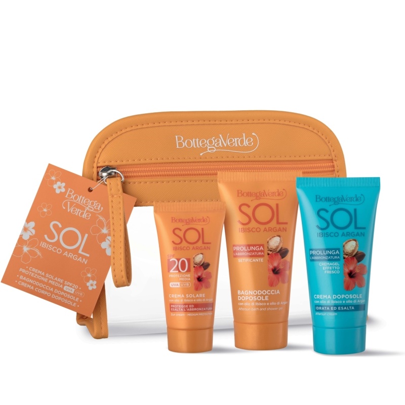Kit de calatorie pentru fata si corp, cu ulei de argan - Sol Argan