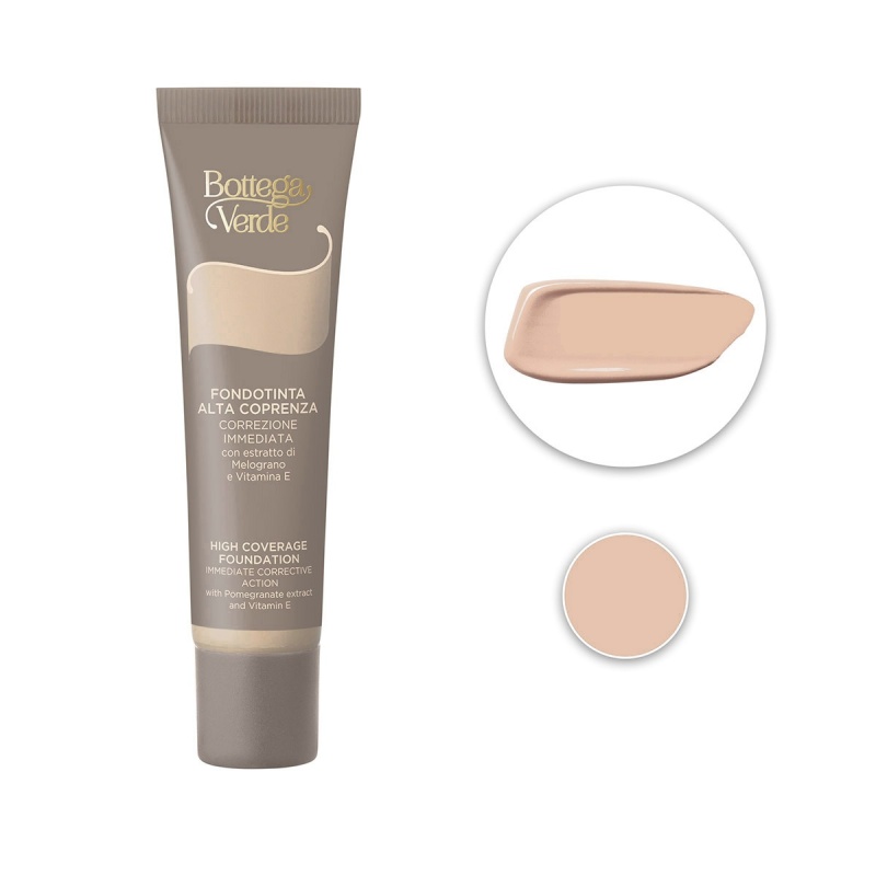 Fond de ten, corector, cu extract de rodie si vitamina E, bej deschis, 30 ML