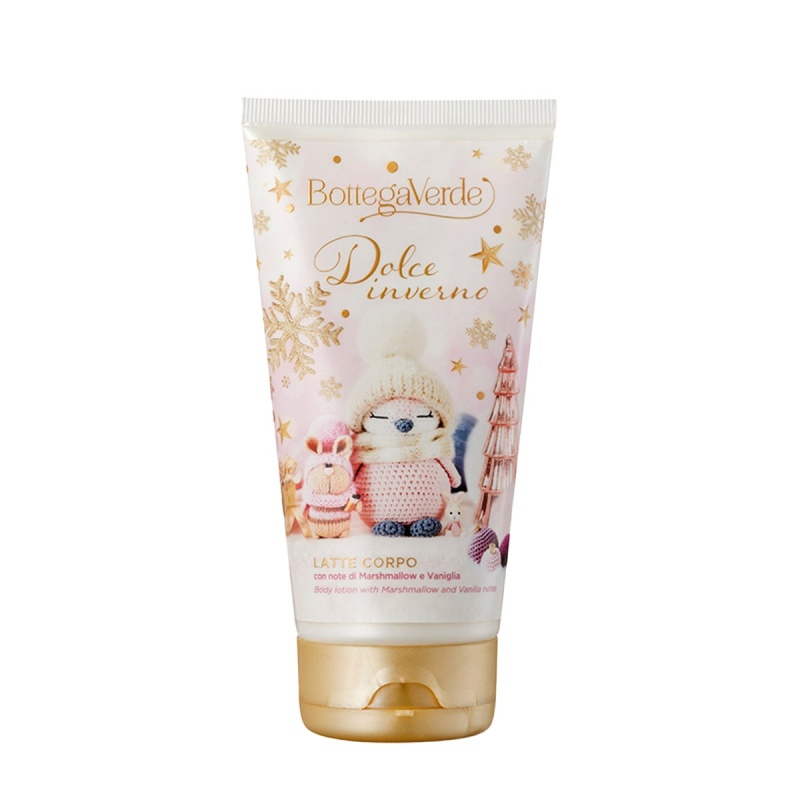 Lapte de corp cu Marshmallows, vanilie si lapte de trandafir - Dolce inverno, 150 ML