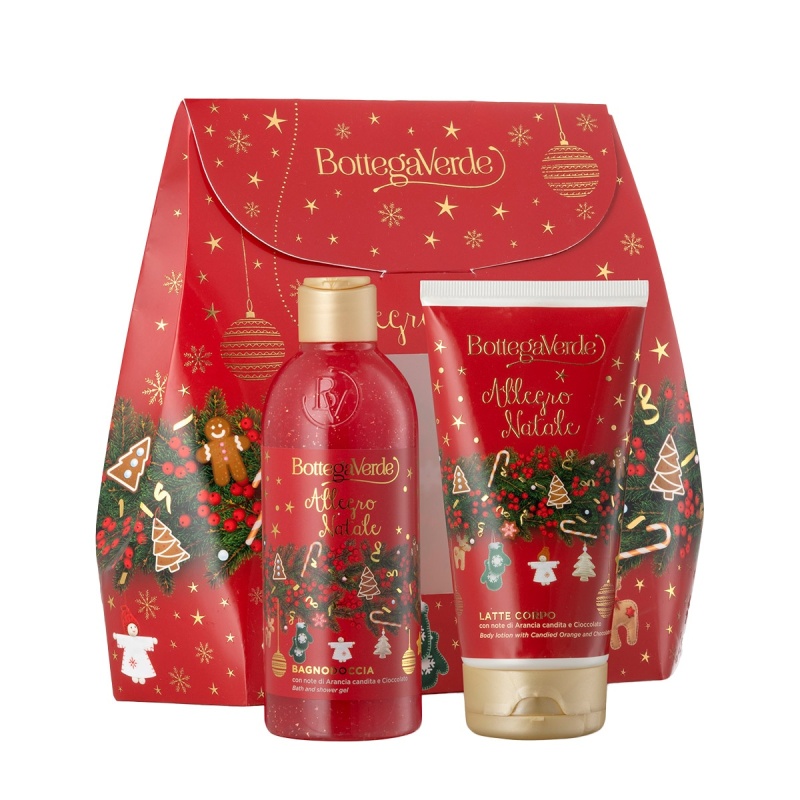 Set cadou Craciun, curatare si hidratare corp - Allegro Natale, 150 ML, 250 ML