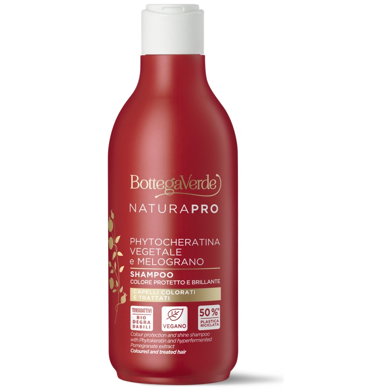 Sampon nutritiv pentru par vopsit cu extract hiperfermentat de rodie - Natura Pro, 250 ML
