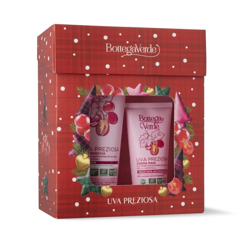 Set cadou Craciun, hidratare corp - Uva Preziosa, 200 ML, 75 ML