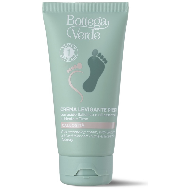 Crema pentru netezirea picioarelor, cu acid salicilic si uleiuri esentiale de menta si cimbru - Speciale Piedi, 75 ML