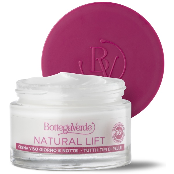 Crema antirid de zi si de noapte pentru primele riduri cu efect de netezire cu Filmexel, Pluridefence si extract flori de cires - Natural Lift, 50 ML