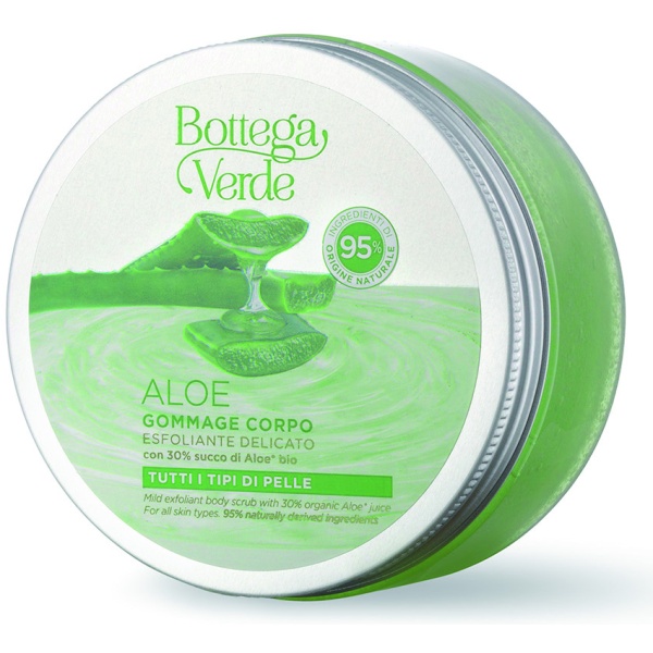 Exfoliant pentru corp, bland, cu aloe vera bio, 95% ingrediente naturale - Aloe, 200 ML