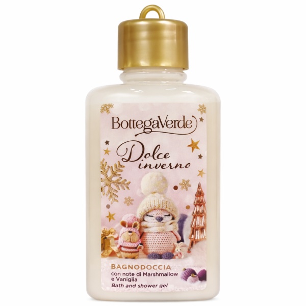 Gel de dus, mini cu Marshmallows, vanilie si lapte de trandafir - Dolce inverno, 100 ML