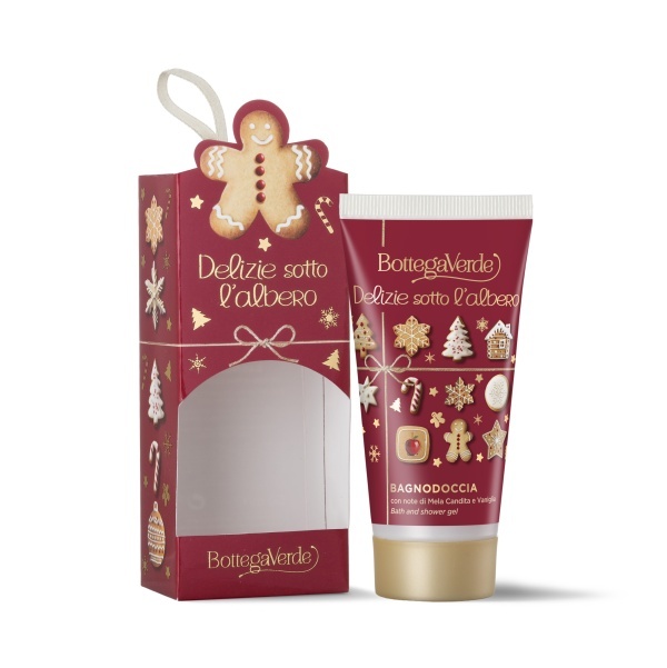 Gel de dus mini, hidratant cu extract de mar caramelizat si vanilie, Delizie sotto l’albero, 50 ML