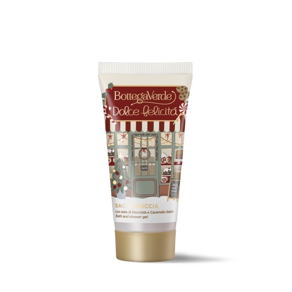 Gel de dus mini, hidratant cu extract de nuci si caramel sarat, Dolce Felicità, 50 ML - Img 3