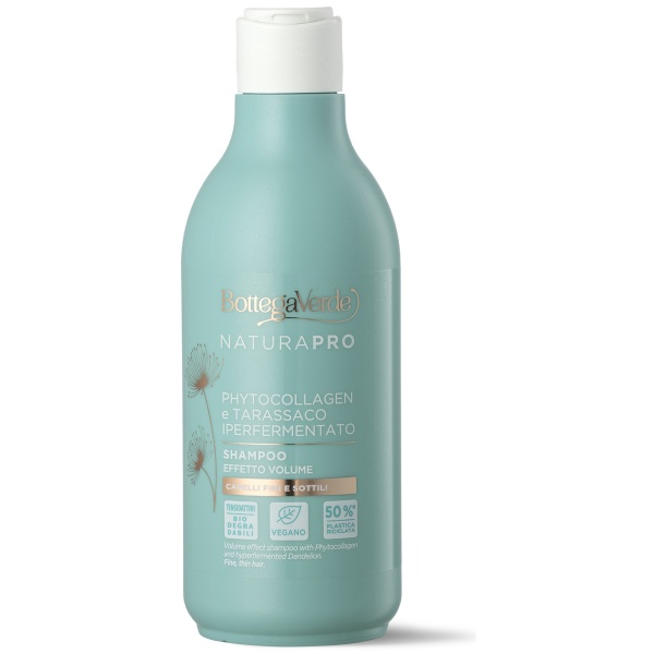 Sampon cu efect de volum, pentru par fin si subtire, cu Fitocolagen si Papadie hiperfermentata - Natura Pro, 250 ML