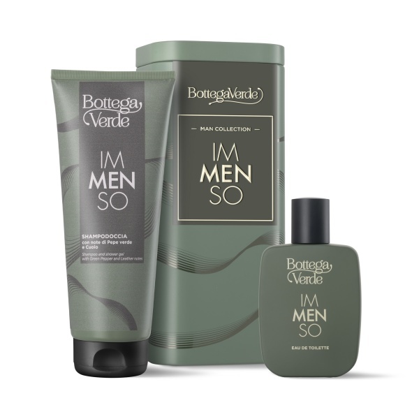 Set cadou barbati, parfumare corp, Immenso, 200 ML, 50 ML