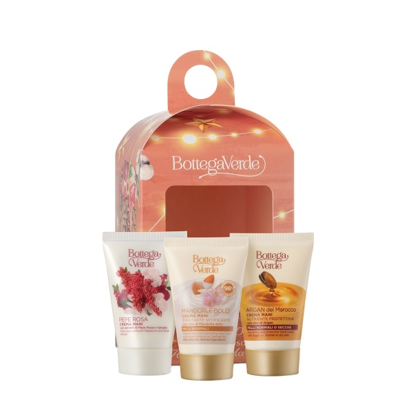 Set cadou Craciun, hidratare maini in 3 arome deosebite - Argan del Marocco, 3x30 ML - Img 2