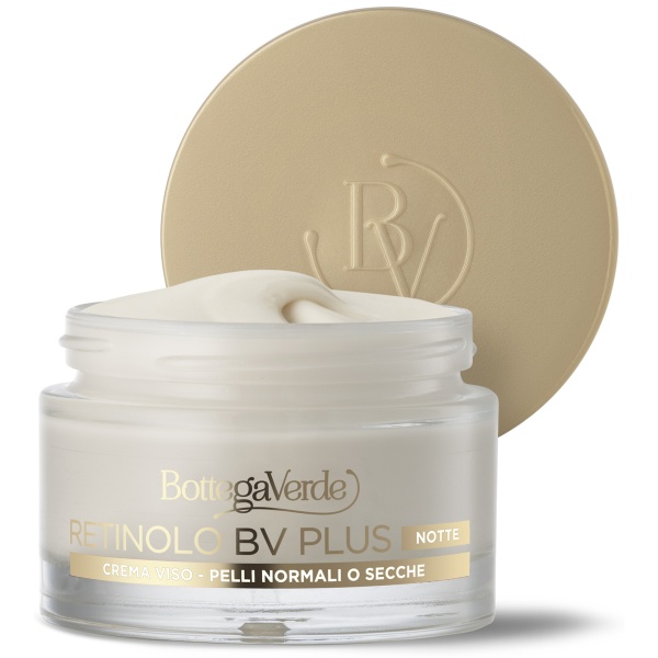 Crema anti-imbatranire de noapte cu Pro-Retinol, colagen vegetal, acid hialuronic si vitaminele E si F, pentru ten normal si uscat - Retinolo Bv Plus, 50 ML - Img 3