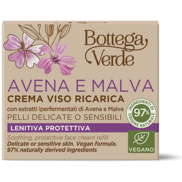 Crema de fata, pentru piele delicata si sensibila, cu extracte hiperfermentate de ovaz si nalba, rezerva - Avena e Malva, 50 ML - Img 1