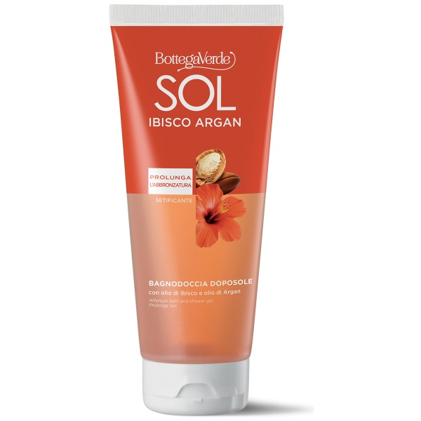 Gel de dus dupa plaja, hidratant cu ulei de Hibiscus si ulei de argan, Sol Ibisco Argan, 200 ML