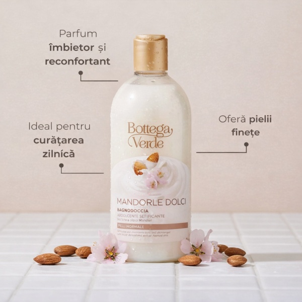 Gel de dus hranitor cu lapte de migdale dulci, Mandorle, 400 ML - Img 3