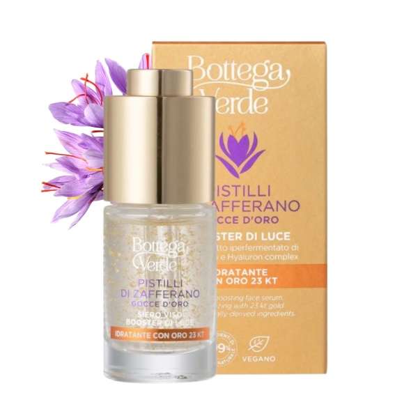 Ser iluminator si hidratant pentru fata cu extract de sofran - Pistilli di Zafferano, 10 ML - Img 2