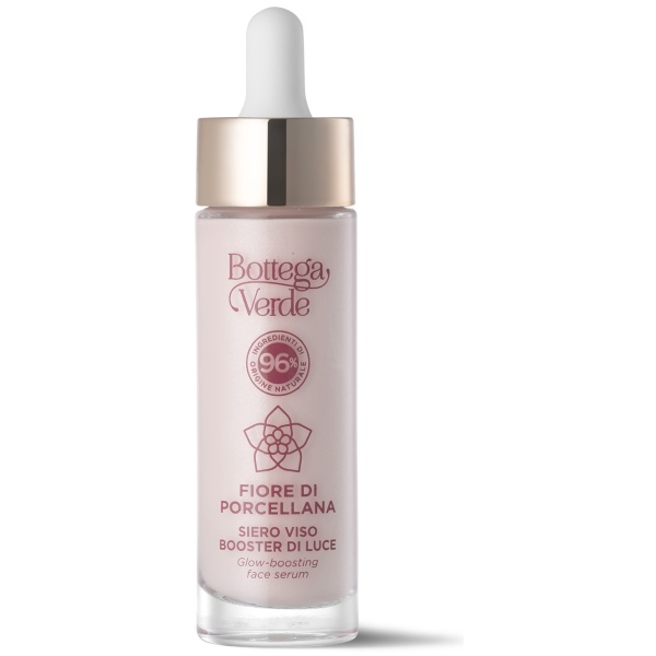 Ser pentru toate tipurile de ten, cu efect de luminozitate - Fiore di Porcellana, 30 ML - Img 2
