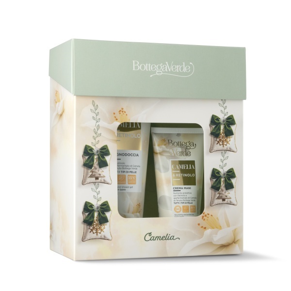 Set cadou ingrijire corp cu extract de camelia si retinol, Camelia e retinolo, 200 ML, 75 ML - Img 2