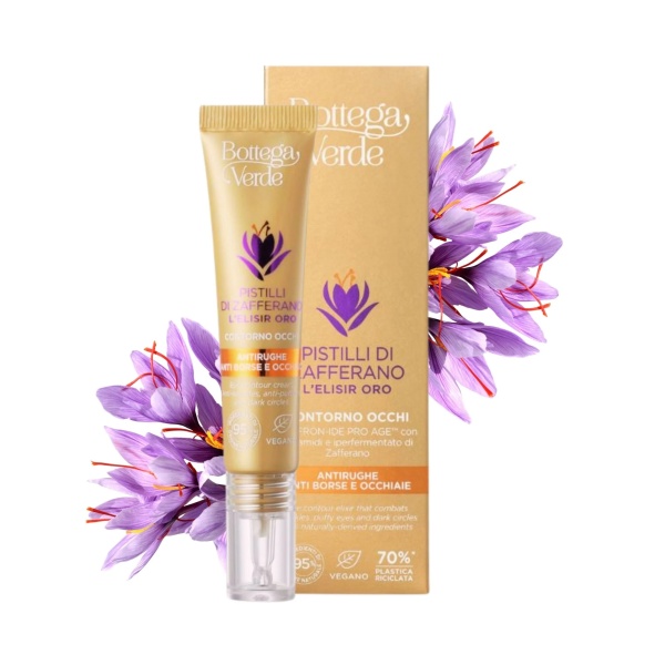 Crema contur ochi impotriva cearcanelor, cu 95% ingrediente naturale - Pistilli di Zafferano, 10 ML - Img 2