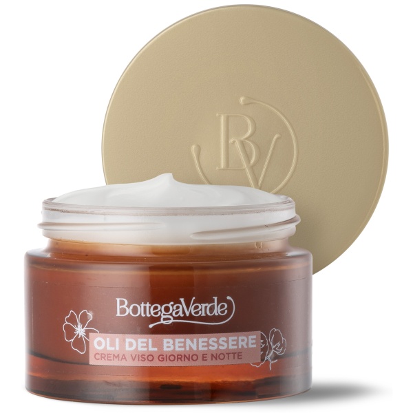 Crema de fata de zi si de noapte, pentru tenul normal si uscat, cu 5 uleiuri exceptionale - Oli del benessere, 50 ML - Img 3