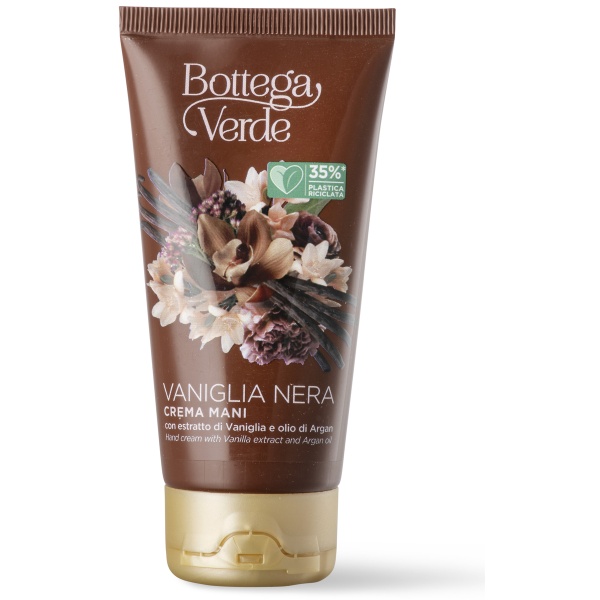 Crema de maini intens hidratanta, cu extract de vanilie neagra si ulei de argan - Vaniglia Nera, 75 ML