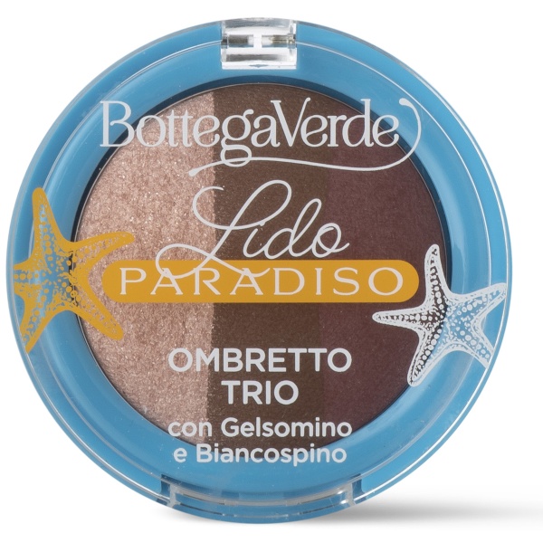 Fard de pleoape Trio cu Iasomie si Paducel - Dafin, nuante de maro, Lido Paradiso, 5 G