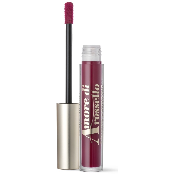 Ruj lichid mat cu efect de volum, cu extract de rodie, Rosu Dalie - Amore di rossetto, 2.5 ML - Img 2
