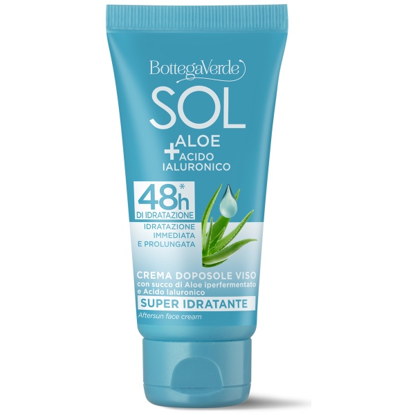 Crema hidratanta de fata, dupa plaja, cu aloe vera si acid hialuronic - Sol Aloe + Acido Ialuronico, 50 ML - Img 2