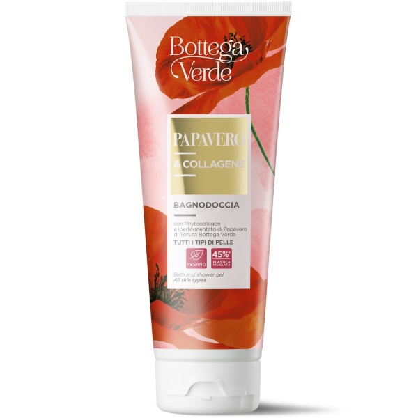 Gel de dus parfumat cu fitocolagen si extract hiperfermentat de mac, Papavero&Collagene, 200 ML