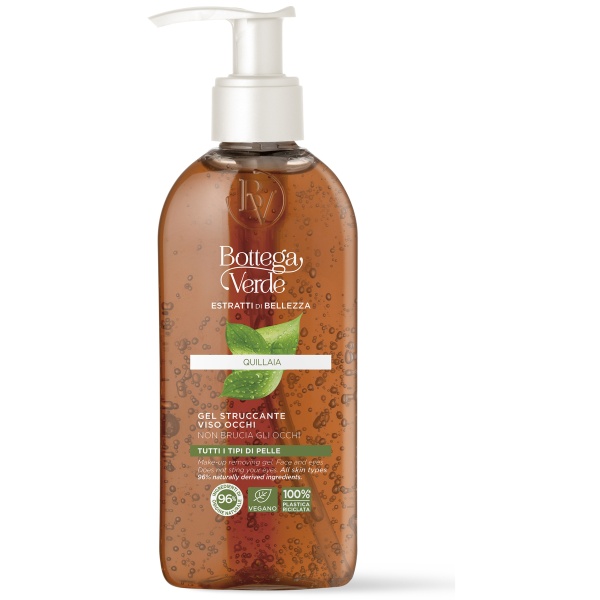 Gel demachiant pentru ochi si ten, pentru toate tipurile de piele, cu Quillaia - Estratti di Bellezza, 200 ML