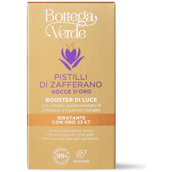 Ser hidratare si luminozitate cu extract de sofran - Pistilli di Zafferano, 10 ML - Img 1