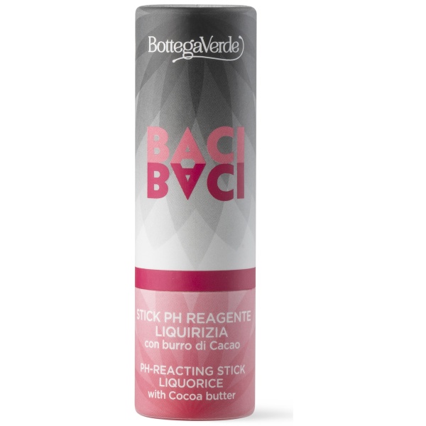 Stick pentru buze, pH reactiv, culoare unica cu aroma de lemn dulce si unt de cacao- Baci Baci, 4.5 ML