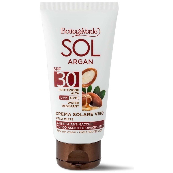 Crema antirid, cu protectie solara, cu ulei de argan, pentru ten mixt, SPF 30 - Sol Argan, 50 ML