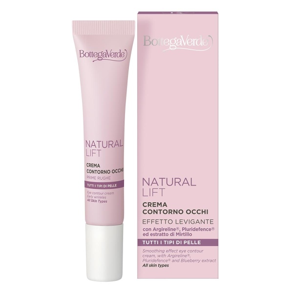 Crema pentru ochi, cu Argireline si extract de afine, potrivita fiecarui tip de ten, pentru un ten luminos si radiant - Natural Lift, 15 ML