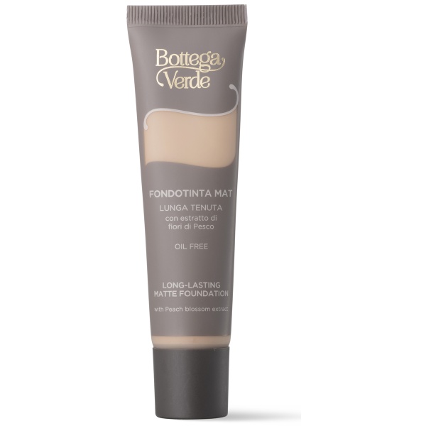 Fond de ten de lunga durata, cu efect mat, cu extract de flori de piersic, bej migdala, 30 ML - Img 1