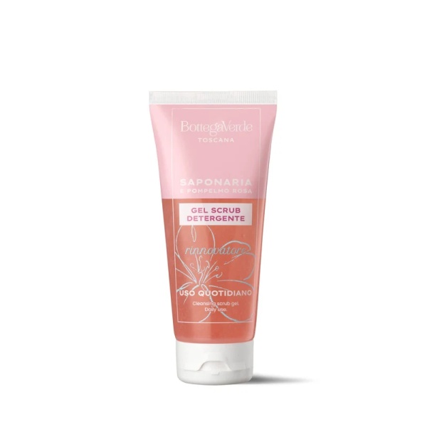Gel scrub pentru fata pentru indepartarea celulelor moarte cu grapefruit roz - Saponaria, 100 ML