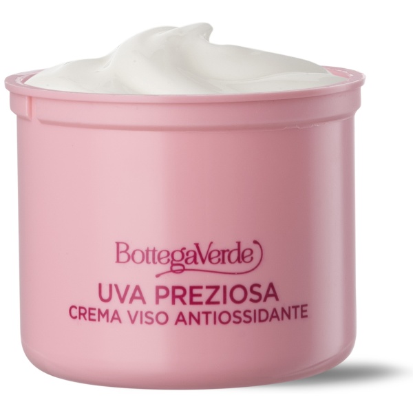 Rezerva crema de fata antioxidanta, pentru piele normala sau uscata, cu extract hiperfermentat de struguri rosii - Uva Preziosa, 50 ML
