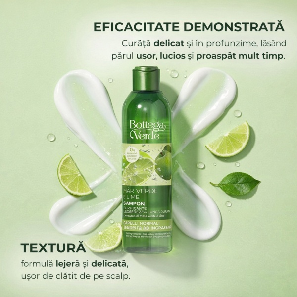 Sampon 2 in 1 purificator si hidratant, cu extract de lime si mar verde - Mela Verde, 250 ML - Img 6