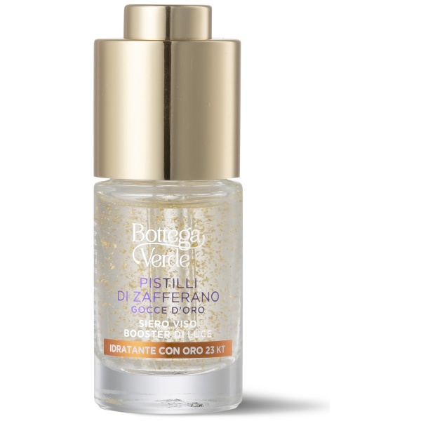 Ser iluminator si hidratant pentru fata cu extract de sofran - Pistilli di Zafferano, 10 ML