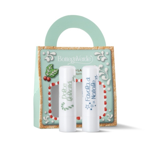 Set cadou Craciun, hidratare intensa, pentru buze, cu arome dulci
