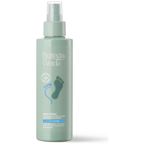Spray antiperspirant pentru picioare, cu suc de aloe vera si ulei esential de menta - Speciale Piedi, 100 ML